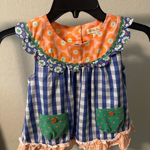 Matilda Jane Picnic Pie Tunic Size Girls 6 Floral Ruffles Buttons Comfy Girlie - Picture 2 of 8